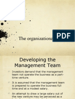 The Organizational Plan