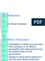 Defamation: Dr. Mrinal Chatterjee