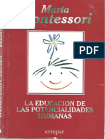 Montessori, Maria - La Educacion de Las Potencialidades Humanas PDF