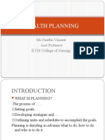 Health Planning: Ms - Neethu Vincent Asst Professor KVM College of Nursing