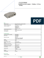 Product Datasheet: M1/M1E Processor Adaptor - 1 Modbus, 1 I/O Bus - 20 MHZ