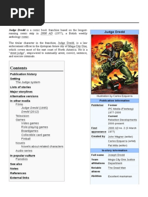 ゲーム・オブ・スローンズ vol.1 Judge Dredd: Judge Dredd Is A Comic Book Franchise Based On