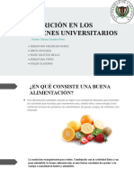 Nutrición en Los Jovenes Universitarios