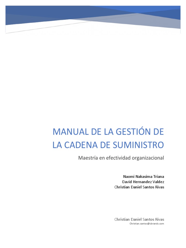 Gestión de La Cadena de Suministro. - Equipo 4 Piedras Negras | PDF ...