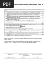 Heavy Weather Ballast Instruction