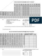 Ballast Water Exchange Programme For M/T "Bolero": FP 1-P 1-S 2-P 2-S 3-P 3-S 4-P 4-S AP FO DO FW SF BM GM T T