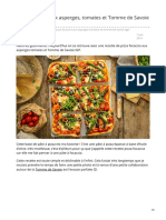 cuisinemoiunmouton.com-Pizza-focaccia aux asperges tomates et Tomme de Savoie IGP