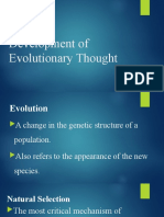 Development of Evolutionary Thought