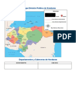 Mapa División Política de Honduras