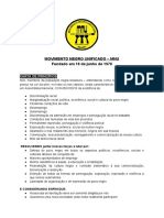 Movimento Negro Unificado - Carta de Princípios e Programa Mínimo