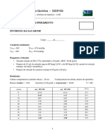 EXP 3 - Polarimetria Inversão Da Sacarose - Dados Brutos