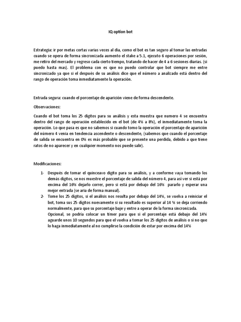 IQ Option Bot | PDF