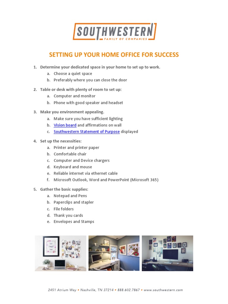 Home Office Setup Guide for Success | PDF