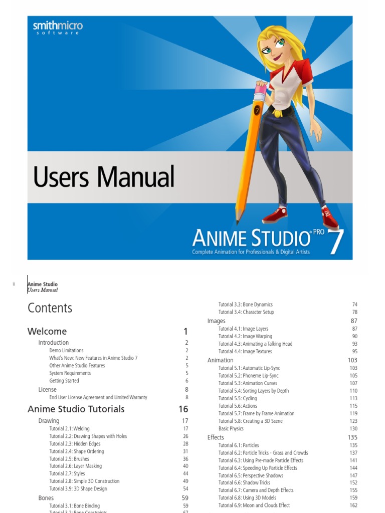 Anime Studio Pro 7 Users Manual PDF | PDF | License | Copyright