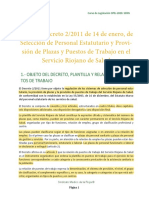 T7. Decreto de Selección y Provisión de Plazas y Puestos de Trabajo en el Servicio Riojano de Salud