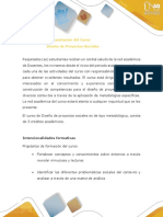 Presentación Del Curso Diseño de Proyectos Sociales PDF