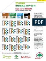 Collection Timetable 2017-2018: Waste and Recycling