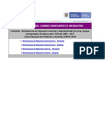 Estimaciones de migración interna e internacional en Colombia 2005-2017