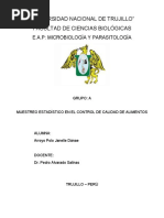 Resumen - Muestreo Estadístico en El Control de Calidad de Alimentos