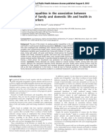 Arcas - 2012 - Gender inequalities in the association between demands of family and domestic life and health in Spanish work