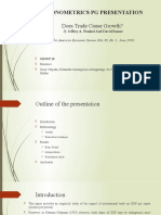 Econometrics PG Presentation - Does Trade Cause Growth