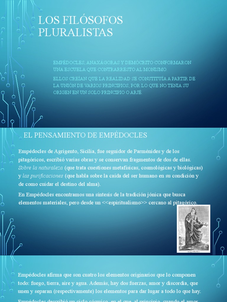 Los Filósofos Pluralistas 10° | PDF | Alma | Metafísica