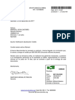 2017-R-01001 - Notificación de Aprobación Credito - Bancolombia PDF
