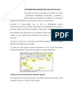 Funciones Que Se Pueden Realizar en Una Hoja de Calculo