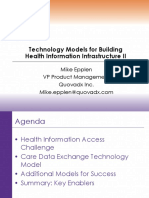Technology Models For Building Health Information Infrastructure II