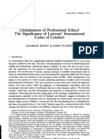 Globalization of Professional Ethics 1999