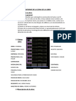 Informe de La Zona de La Obra