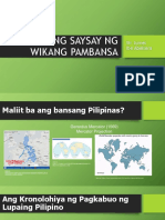 01 Ang Saysay NG Wikang Pambansa (Modyul 1)