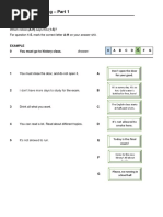 Reading and Writing - Part 1: Questions 1-5