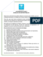 Actividad de Clase 3 Modelos de Gestión Pública PDF