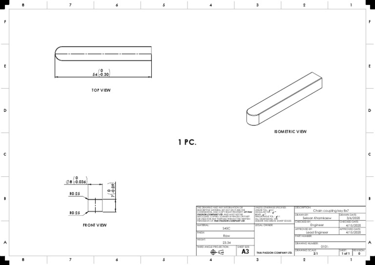 Chain Coupling Key 8x7 | PDF | Teaching Mathematics