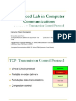Advanced Lab in Computer Communications: - Transmission Control Protocol