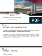 03 - Distribuciones Discretas, Bernulli, Binomial, Poisson Distribución Continuas Normal, Densidad PDF
