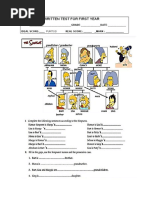 Written Test For First Year