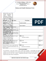 Travel History Disclosure Form