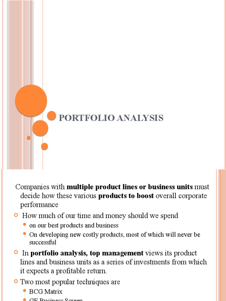 Portfolio.... Analysis PDF Marketing Business
