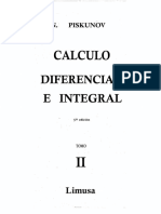 CALCULO DIFERENCIAL E INTEGRAL  II ( PISKUNOV ) 2020