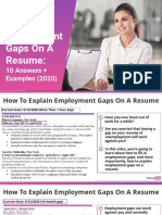 How To Explain Employment Gaps On A Resume: 10 Answers + Examples (2020)