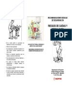 Recomendaciones Basicas de Seguridad en Riesgos de Caidas y Resbalones