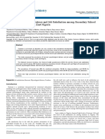 Burnout Psychological Distress and Job Satisfaction Among Secondary School 198 PDF