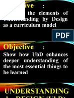 Describe The Elements of Understanding by Design As A Curriculum Model