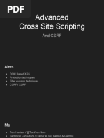 Advanced Cross Site Scripting: and CSRF