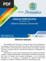 Gênero textual - entrevista