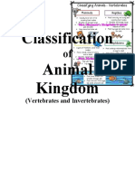 Classification Animal Kingdom: (Vertebrates and Invertebrates)