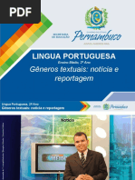 Gêneros textuais - notícia e reportagem