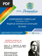 Regência nominal na construção do texto.